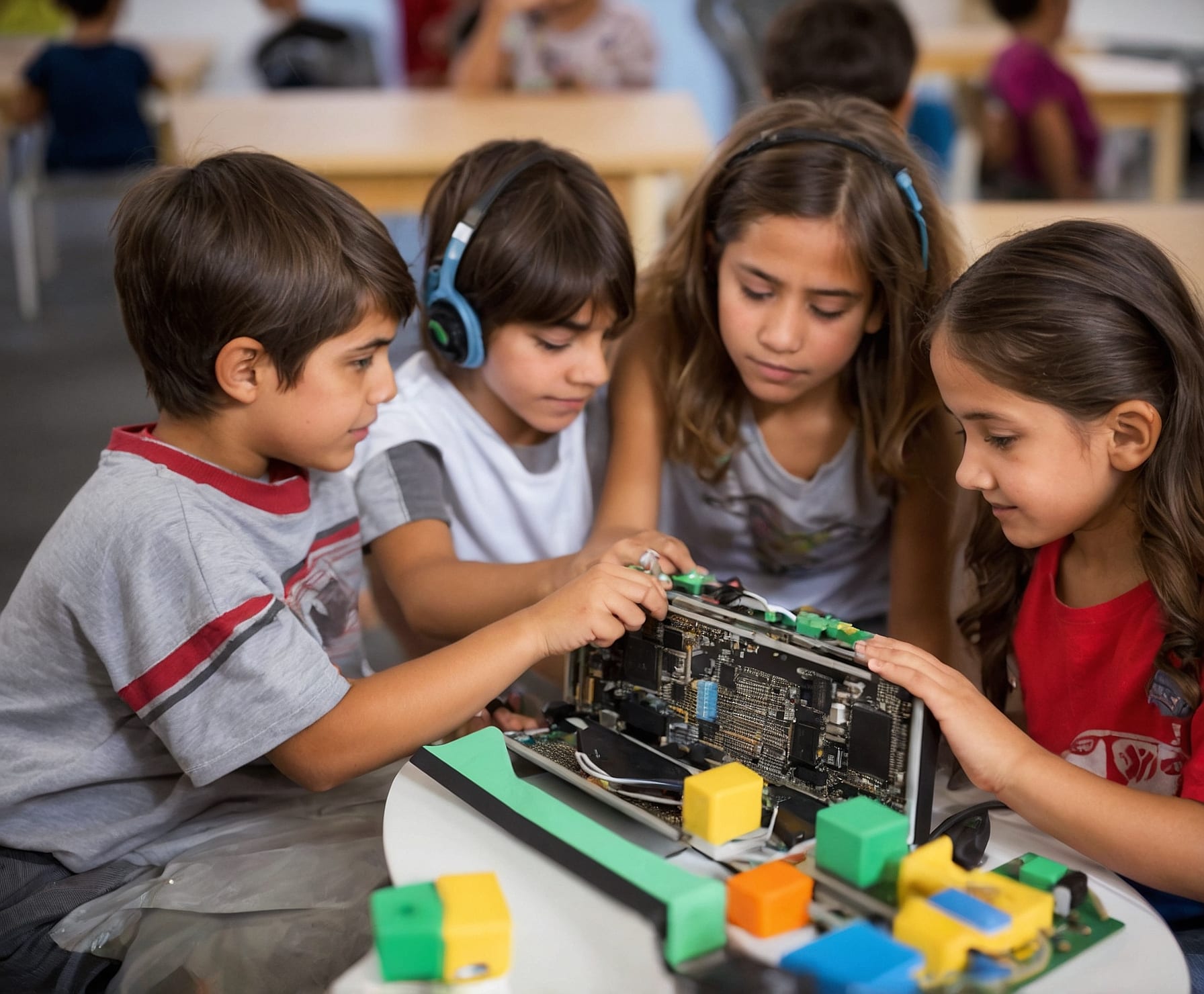 Jóvenes en competencia de programación educativa.